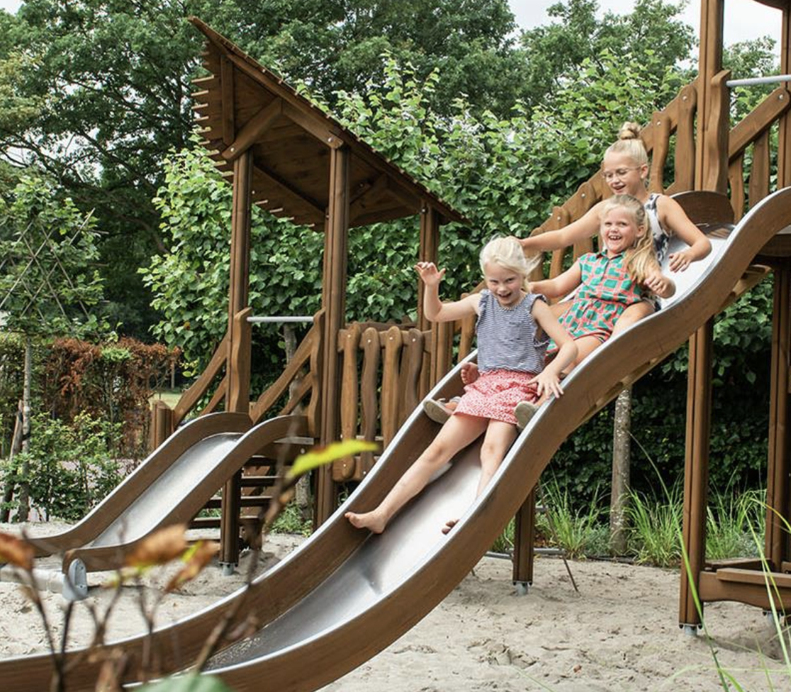 Wooden outdoor store play equipment